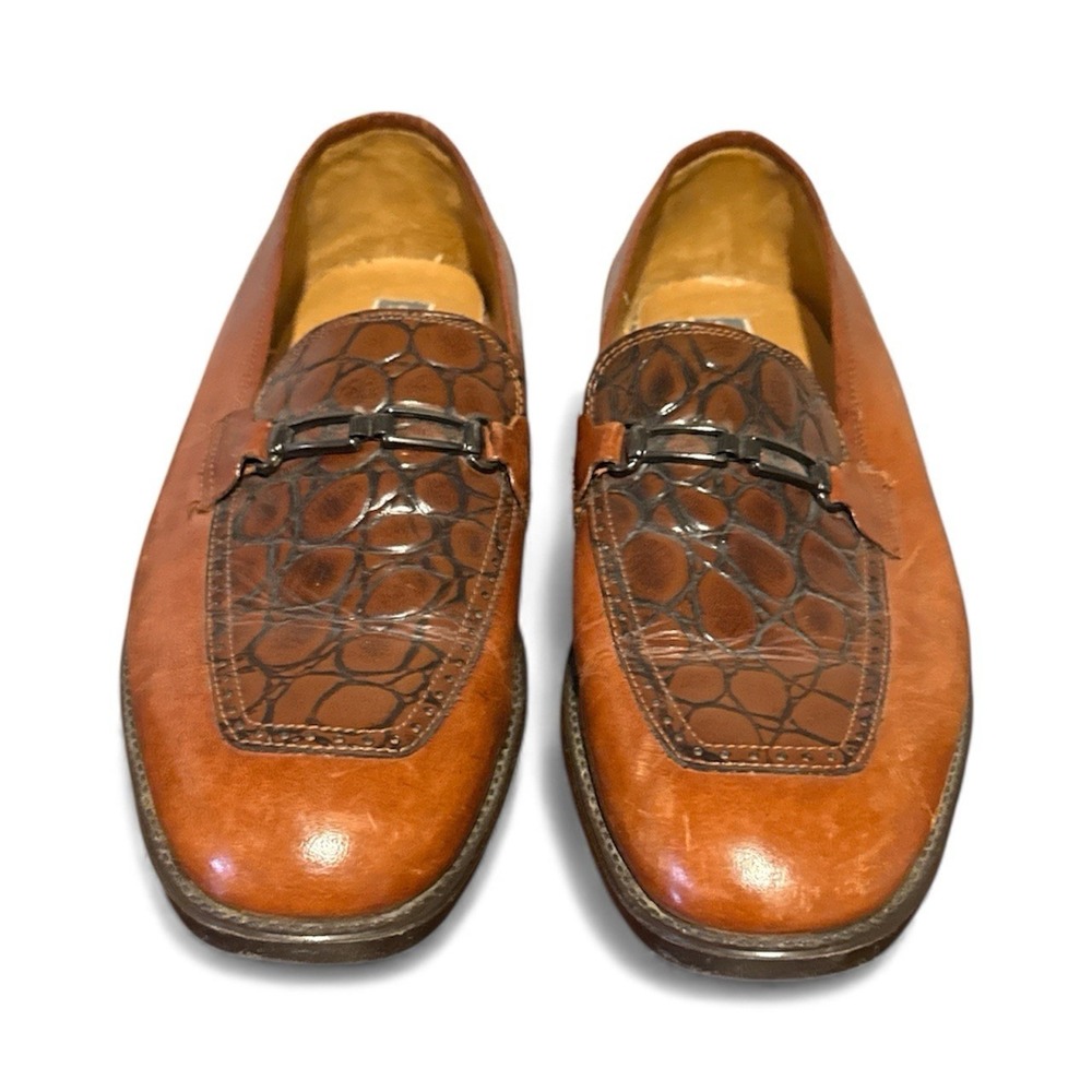 Stanley Blacker 13M‎ Two Tone SHOES LOAFERS Made in Italy MENS
